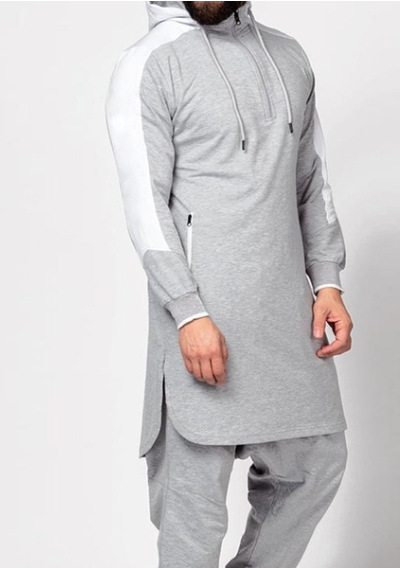 Traditional Zip-Front Tunic Sweatshirt